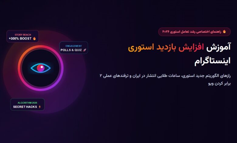 آموزش افزایش بازدید استوری اینستاگرام در سال ۲۰۲۶ (ترفندهای الگوریتم + ساعات انتشار)