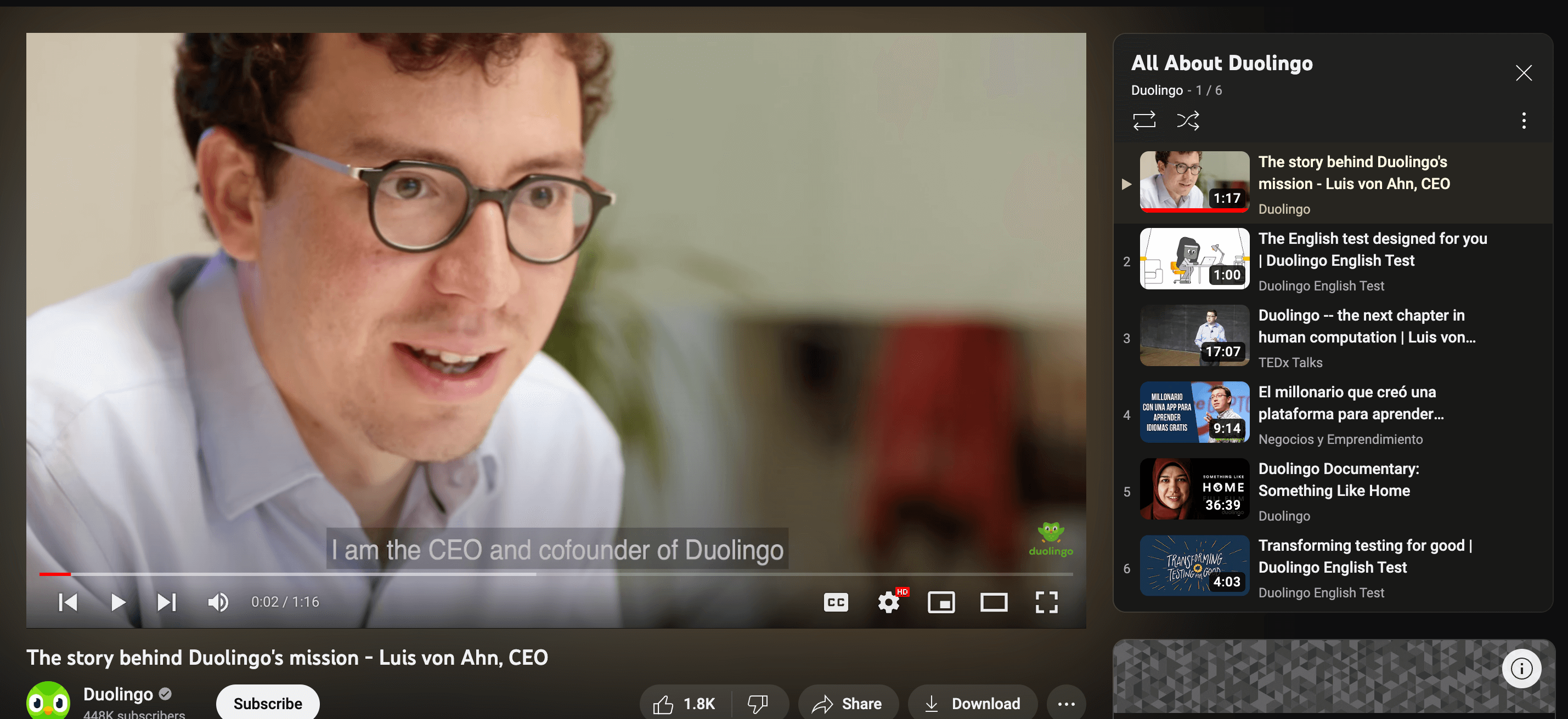 لیست پخش duolingo یوتیوب برای بینندگان جدید